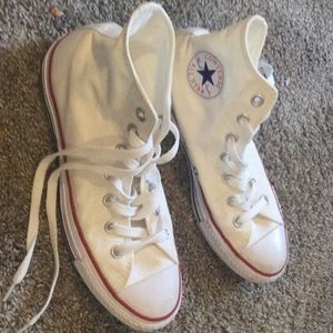 White barely worn converse